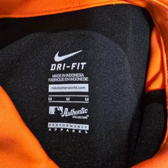 Baltimore Orioles Men's Nike Dri Fit 3 Button SS Polo Shirt Black Orange Size M - Picture 7 of 8